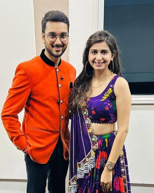 Priyesh Shah with Kinjal Dave
